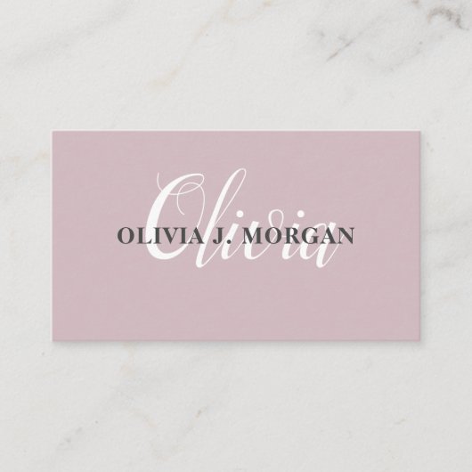 Moderne script logo minimum professionele naam visitekaartje (Voorkant)