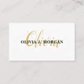 Moderne script logo minimum professionele naam visitekaartje (Voorkant)