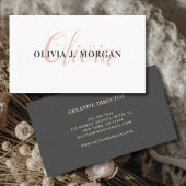 Moderne script logo minimum professionele naam visitekaartje