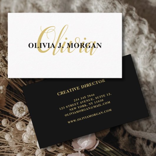 Moderne script logo minimum professionele naam visitekaartje