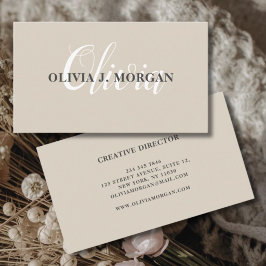 Moderne script logo minimum professionele naam visitekaartje