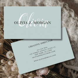 Moderne script logo minimum professionele naam visitekaartje