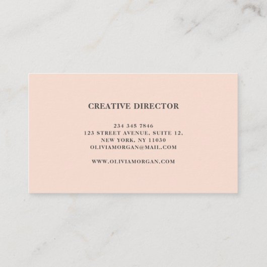 Moderne script logo minimum professionele naam visitekaartje (Achterkant)