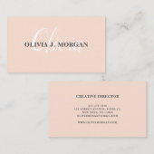 Moderne script logo minimum professionele naam visitekaartje (Voorkant / Achterkant)