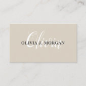 Moderne script logo minimum professionele naam visitekaartje (Voorkant)