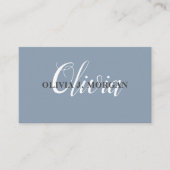 Moderne script logo minimum professionele naam visitekaartje (Voorkant)