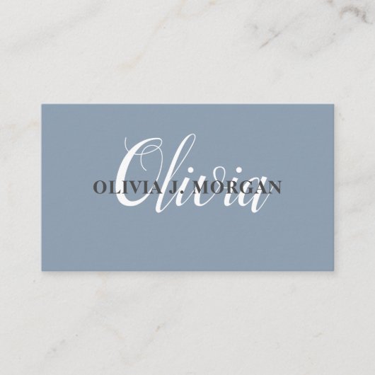 Moderne script logo minimum professionele naam visitekaartje (Voorkant)