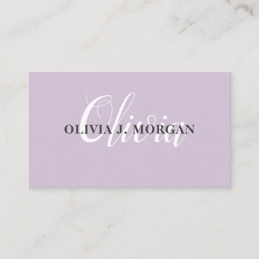 Moderne script logo minimum professionele naam visitekaartje (Voorkant)