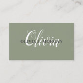 Moderne script logo minimum professionele naam visitekaartje (Voorkant)