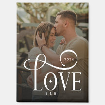 Moderne Script Love Aangepaste Verloving Foto van 