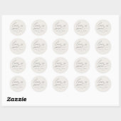 Moderne Script Love Is Sweet Trouw Ronde Sticker (Vel)