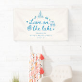 Moderne Script 'Love on the Lake' Meidenavondfeest Spandoek (Insitu)