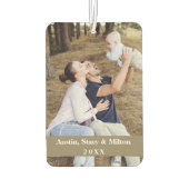 Moderne Script Love Personalized 2 Foto Luchtverfrisser (Achterkant)