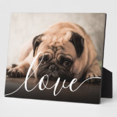 Moderne Script Love Pet Foto Fotoplaat (Zijkant)