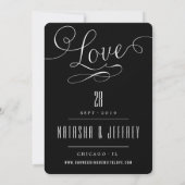Moderne Script Love Romantic Photo Save the Date (Achterkant)