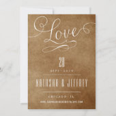Moderne Script Love Romantic Photo Save the Date (Achterkant)
