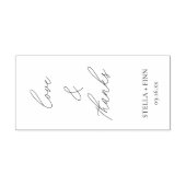 Moderne Script Love & Thanks Trouwdag Zelfinktende Stempel (Design)
