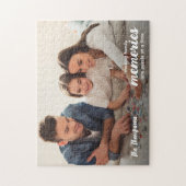 Moderne Script Maakt Herinneringen Familie Foto Legpuzzel (Verticaal)