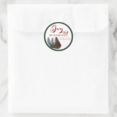 Moderne script maakt het mogelijk de sneeuwkever k ronde sticker (Tas)
