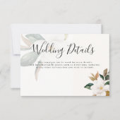 Moderne script magnolia bruiloft kaart (Voorkant)