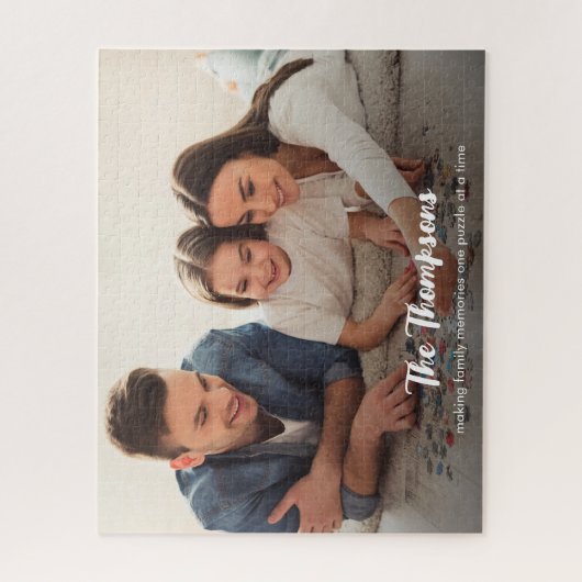 Moderne Script Maken van Gezinsherinneringen Foto Legpuzzel (Verticaal)
