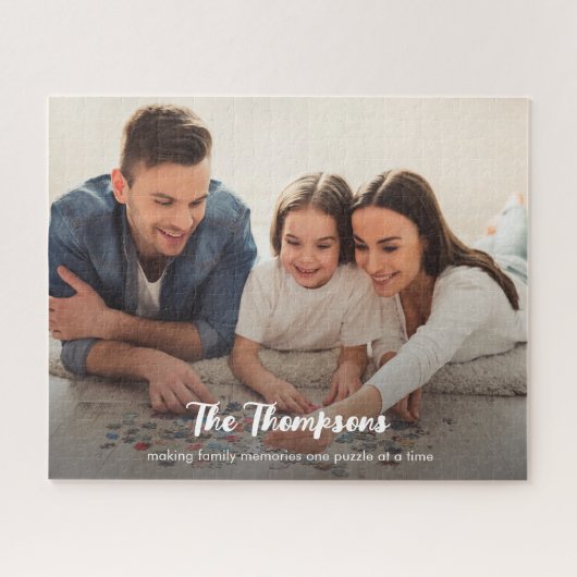 Moderne Script Maken van Gezinsherinneringen Foto Legpuzzel (Horizontaal)