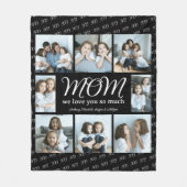 Moderne Script Mama We houden van je Fotocollage X Fleece Deken (Voorkant)