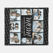 Moderne Script Mama We houden van je Fotocollage X Fleece Deken (Voorkant (Horizontaal))