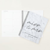 Moderne script marmer Miss naar Mrs. bruiloft Planner (Display)