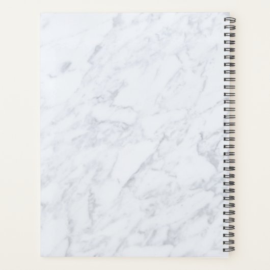 Moderne script marmer Miss naar Mrs. bruiloft Planner (Achterkant)