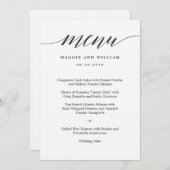 Moderne Script-menukaart Menu (Voorkant / Achterkant)