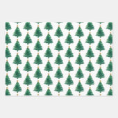 Moderne Script Merry kerstboom Gold Green Inpakpapier Vel (Voorkant 3)