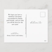 Moderne Script Merry-kerstfoto Feestdagenkaart (Achterkant)