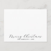 Moderne Script Merry-kerstfoto Feestdagenkaart (Voorkant)