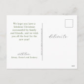 Moderne Script Merry-kerstfoto Feestdagenkaart (Achterkant)