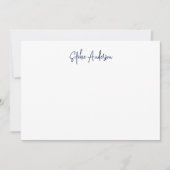 Moderne script met witte strepen en eigen kleur notitiekaartje (Voorkant)