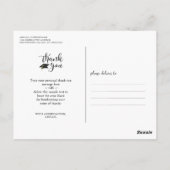 Moderne Script Metallic Goud Afstudeer Dankjewel Briefkaart (Achterkant)
