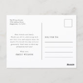 Moderne Script Minimaal Foto Afstudeer Dankjewel Briefkaart (Achterkant)