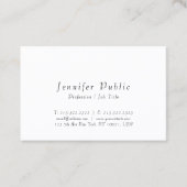 Moderne Script Minimalistisch design Elegant Sjabl Visitekaartje (Voorkant)