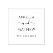 Moderne Script minimalistische aangepaste trouwdat Rubberstempel (Afrduk)