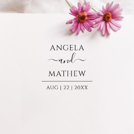 Moderne Script minimalistische aangepaste trouwdat Rubberstempel