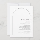 Moderne script minimalistische boog QR-code detail Notitiekaartje (Voorkant)