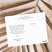 Moderne Script Minimalistische Dankjewel Foto Briefkaart