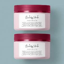 Moderne Script minimalistische lijst van ingrediën Etiket