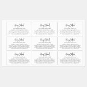 Moderne Script minimalistische lijst van ingrediën Labels (Vel)