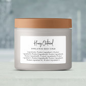 Moderne Script minimalistische lijst van ingrediën Labels