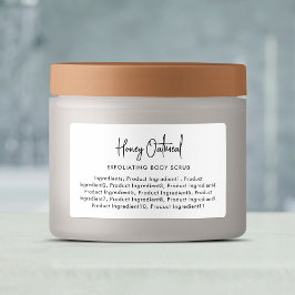 Moderne Script minimalistische lijst van ingrediën Labels