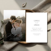 Moderne Script Minimalistische Rustieke Boho Trouw Save The Date