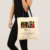 Moderne Script Mom Quote Photo Tote Tas (Voorkant (product))