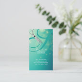 Moderne Script Monogram Elegant Hair Stylist Visitekaartje (Staand voorkant)